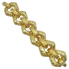 Henry Dunay 18kt Yellow Gold Geometric Link Bracelet