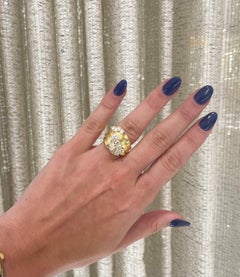 Henry Dunay 1980s 18k Yellow Gold Diamond Knot Ring