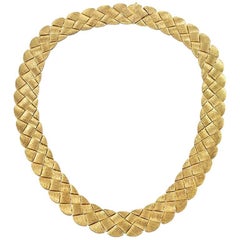 Henry Dunay 1990s Basketweave Necklace