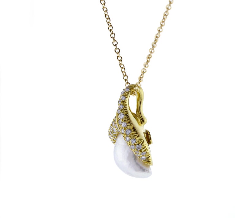 Henry Dunay Baroque pearl and Diamond Pendant at 1stdibs