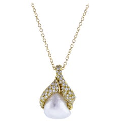 Henry Dunay Baroque pearl and Diamond Pendant