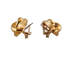 Henry Dunay 'sabi' Finish 18k Yellow Gold Knot Earrings