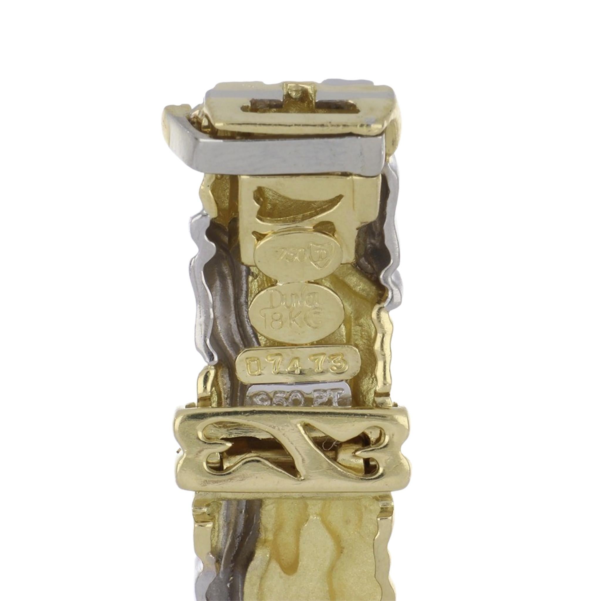 Henry Dunay Cinnabar-Armband aus 18 Karat Gold und Platin im Zustand „Gut“ im Angebot in Houston, TX