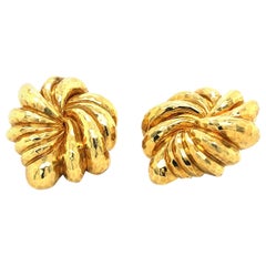 Henry Dunay Clip-On Gold Earrings