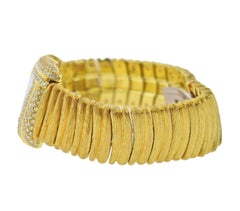 Henry Dunay Diamond Gold Watch Bracelet