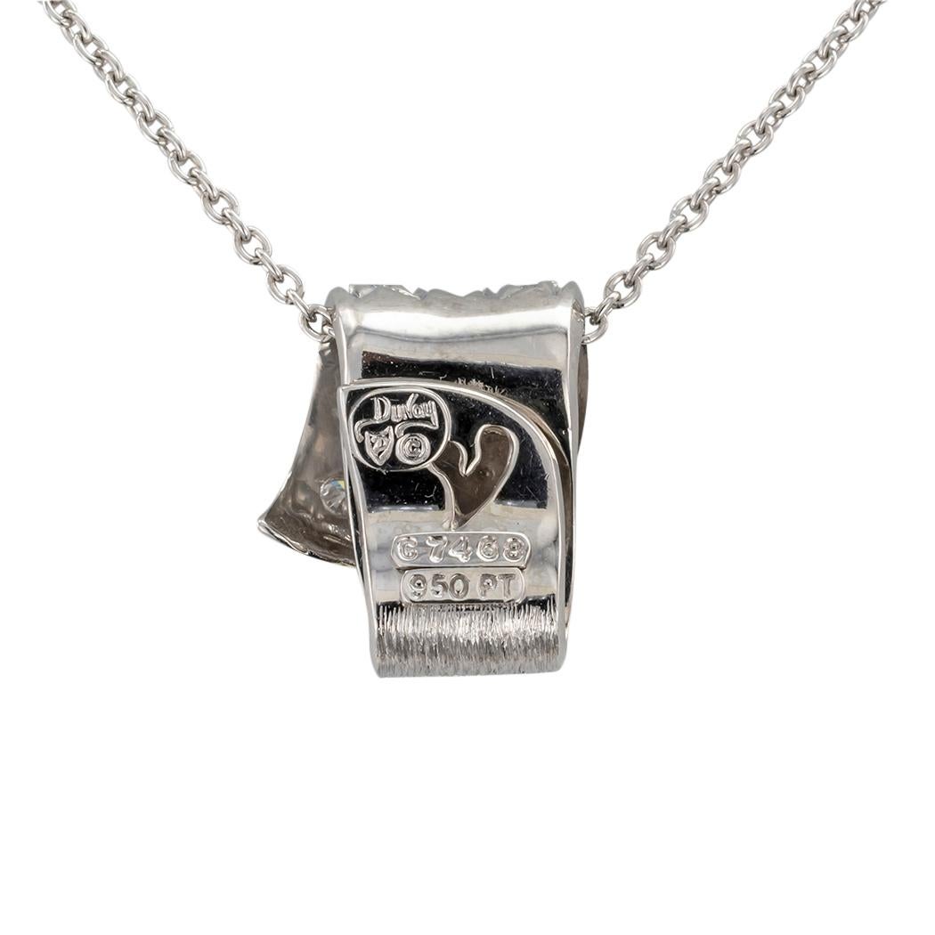 Contemporary Henry Dunay Diamond Platinum Pendant Necklace For Sale