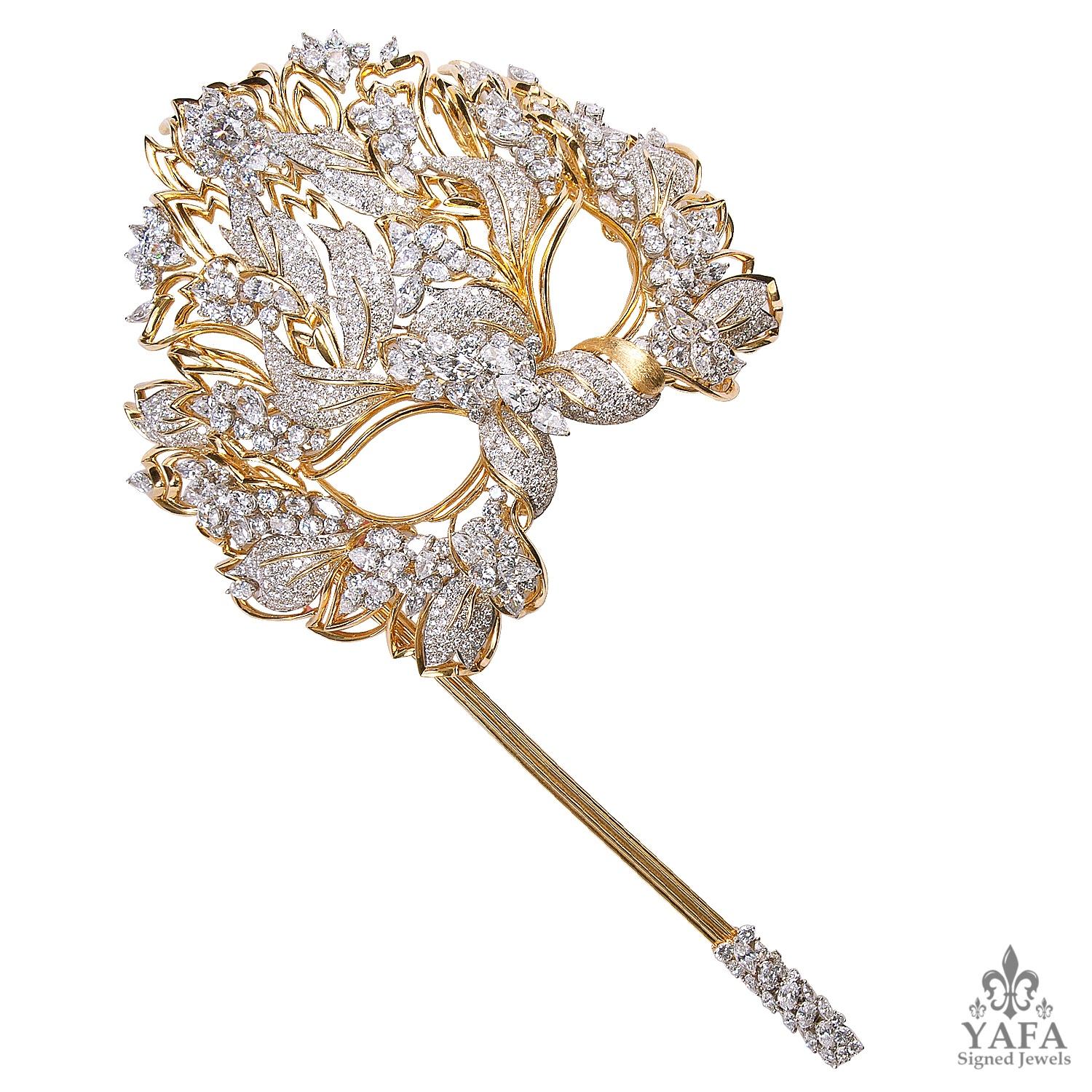 Round Cut Henry Dunay Diamond, Simulated Diamond Lachrymosa Mask For Sale