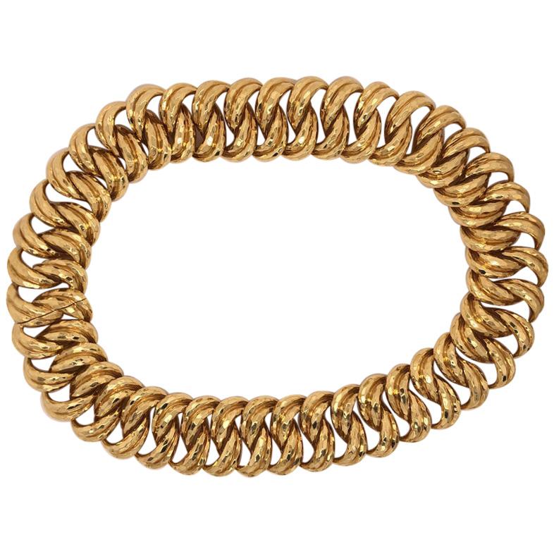 Henry Dunay Facet Gold Necklace