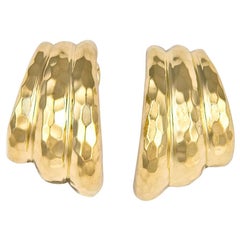 Henry Dunay Faceted Collection Gold Earrings