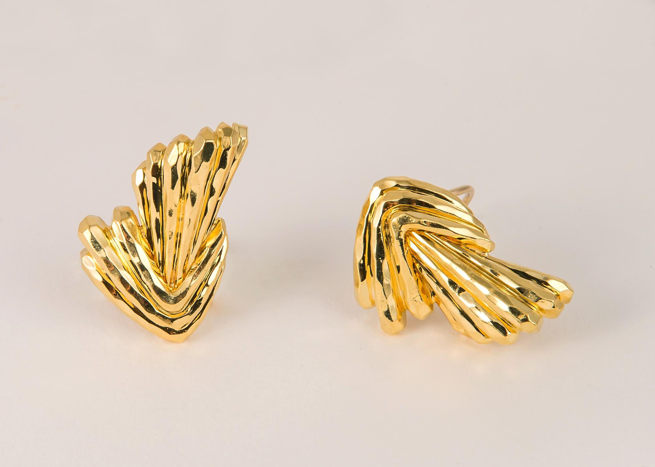 Contemporary Henry Dunay Faceted Geometric Earrings For Sale