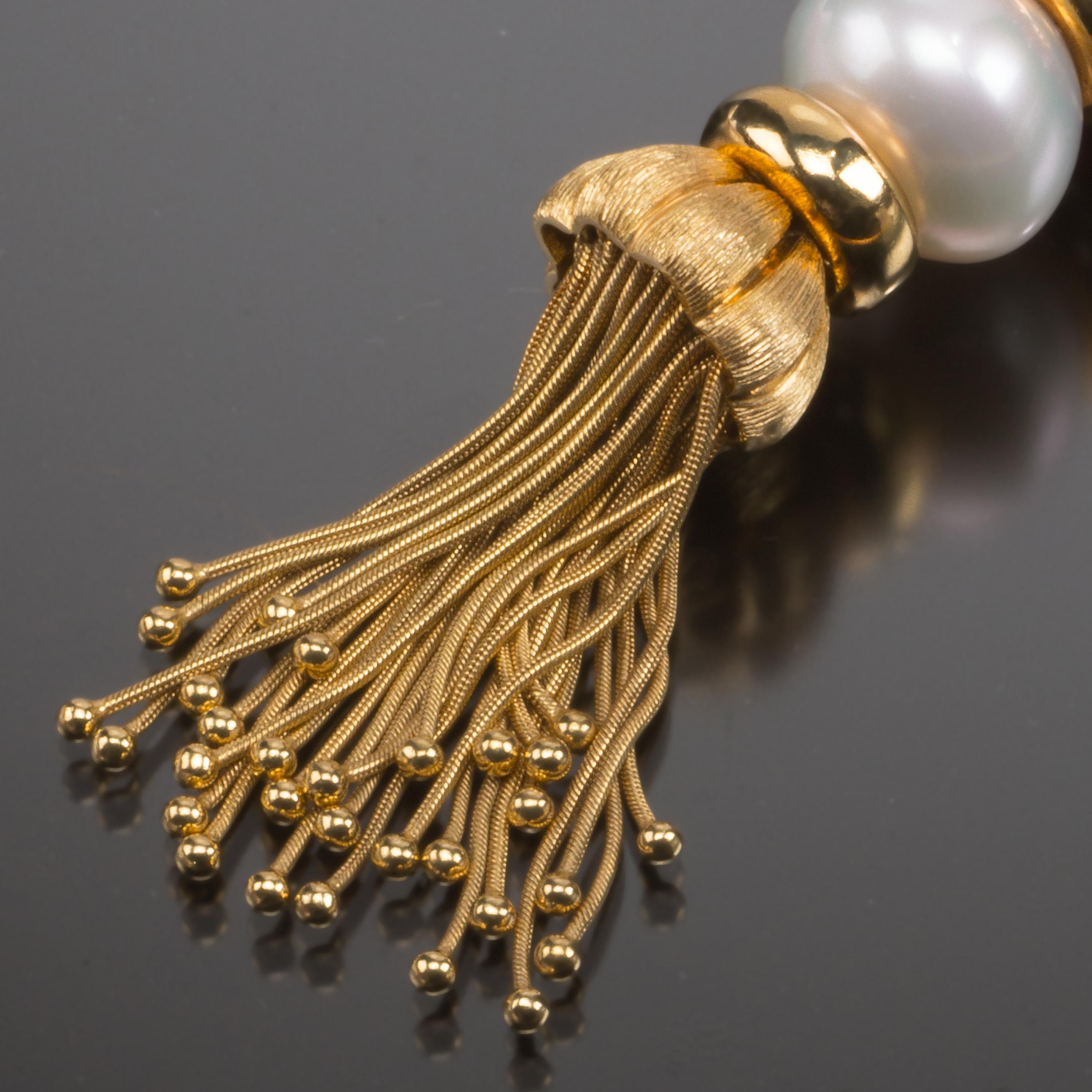 Women's or Men's Henry Dunay Gold, Coral and Cultured Pearl Sautoir