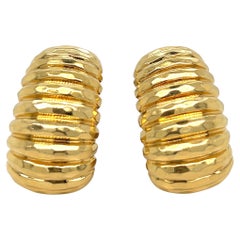 Henry Dunay Gold Loop Earrings For Sale at 1stDibs