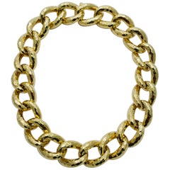 Custom Listing for Lynn Henry Dunay Gold Hammered Link Necklace