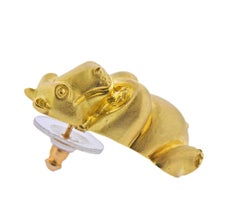 Henry Dunay Gold Hippo Earrings