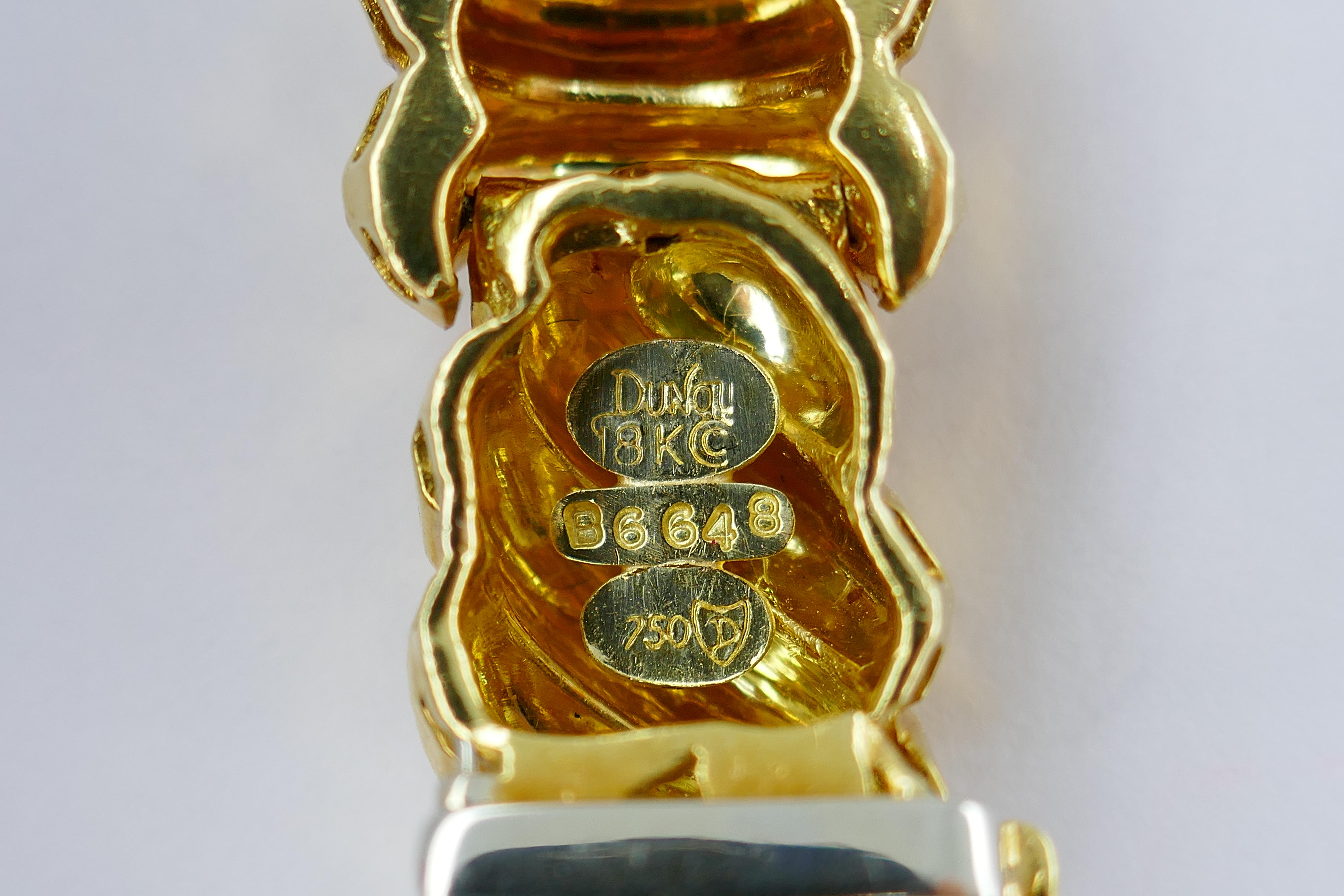 Henry Dunay Hammered 18k Gold Bracelet For Sale 1