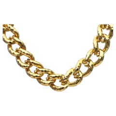 Henry Dunay, collana a maglie martellate in oro giallo 18 carati