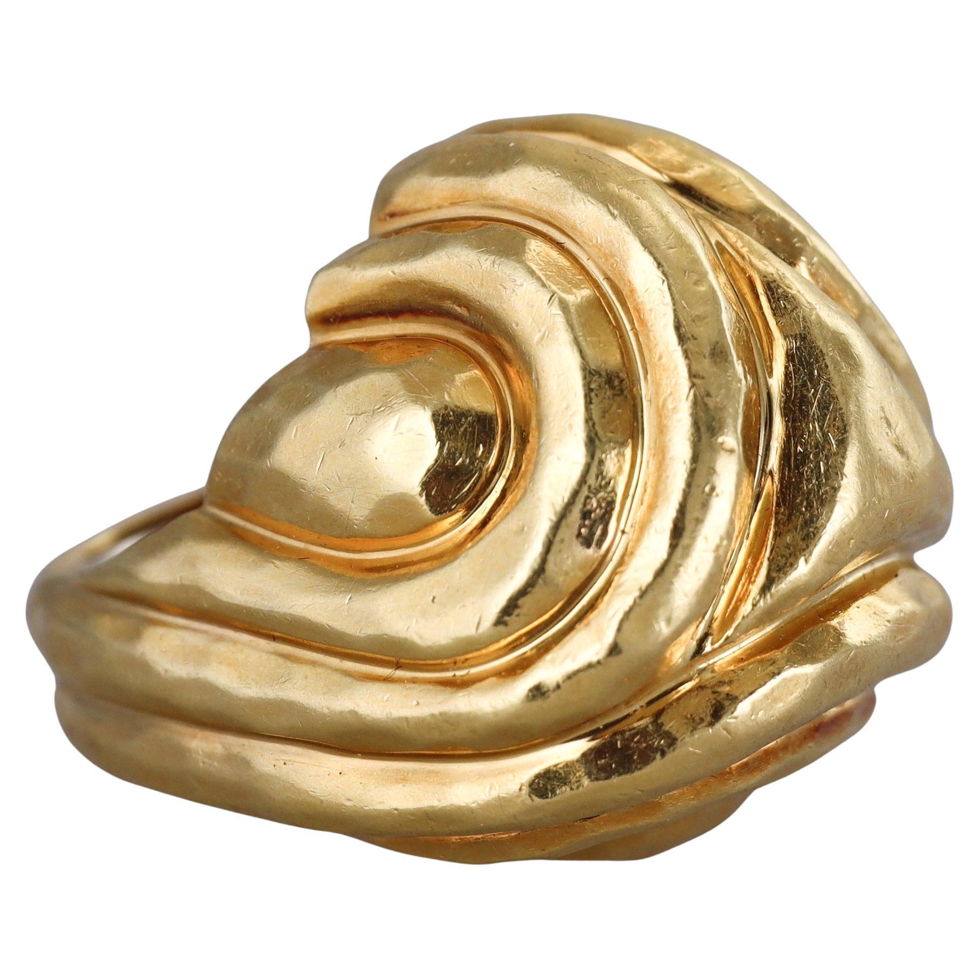 Henry Dunay Hammered Yellow Gold