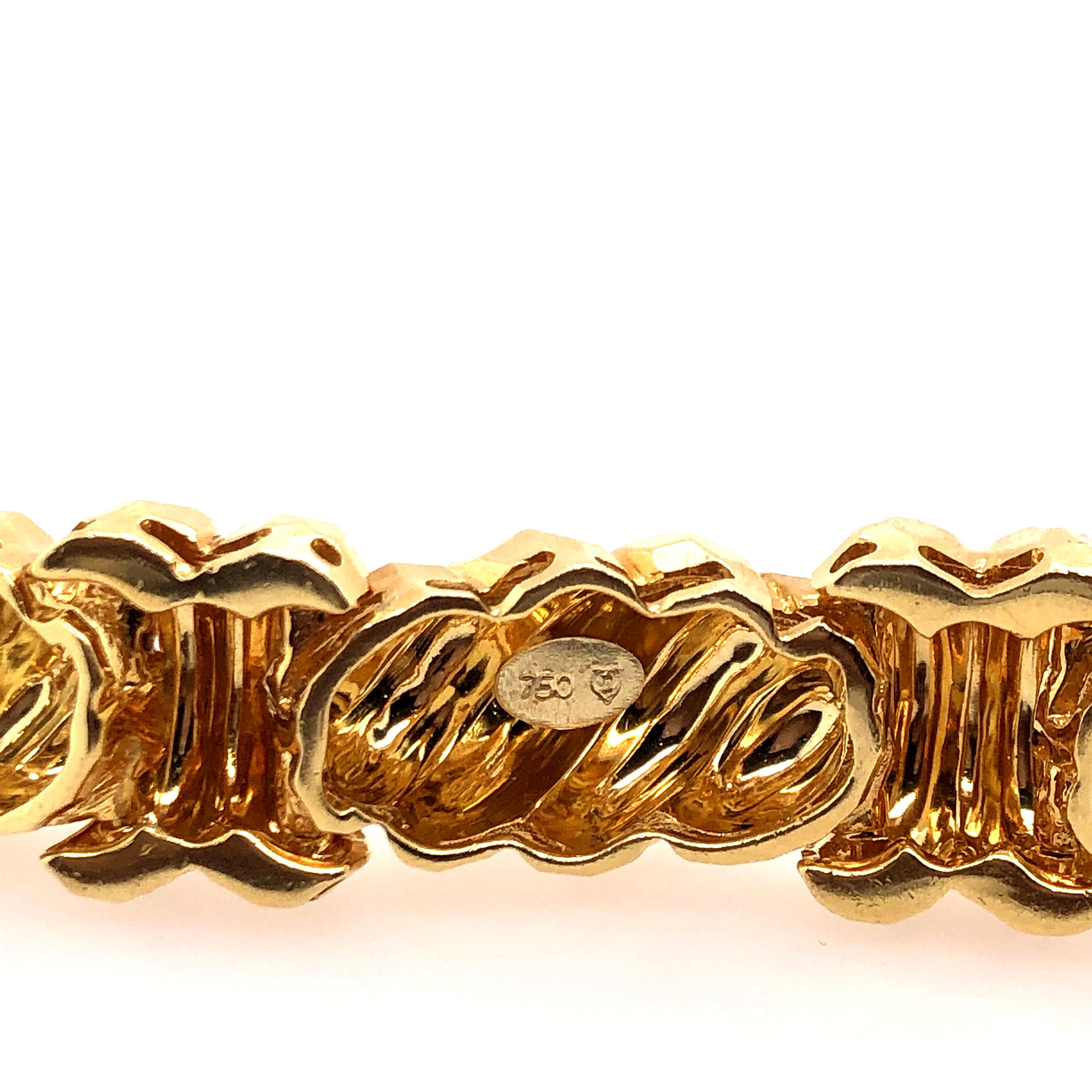 Henry Dunay Large Faceted Link Bracelet In Good Condition In Dallas, TX
