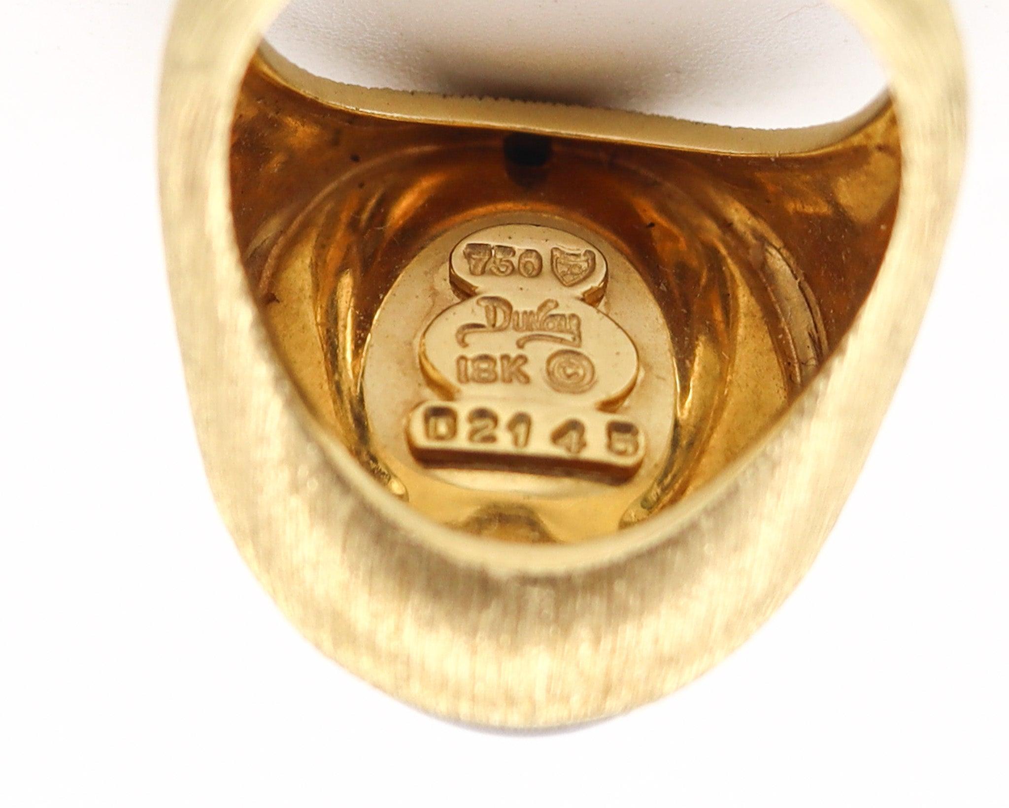 HENRY DUNAY New York Cocktail Ring In Solid 18Kt Yellow Gold And Tourmaline In Excellent Condition In Miami, FL