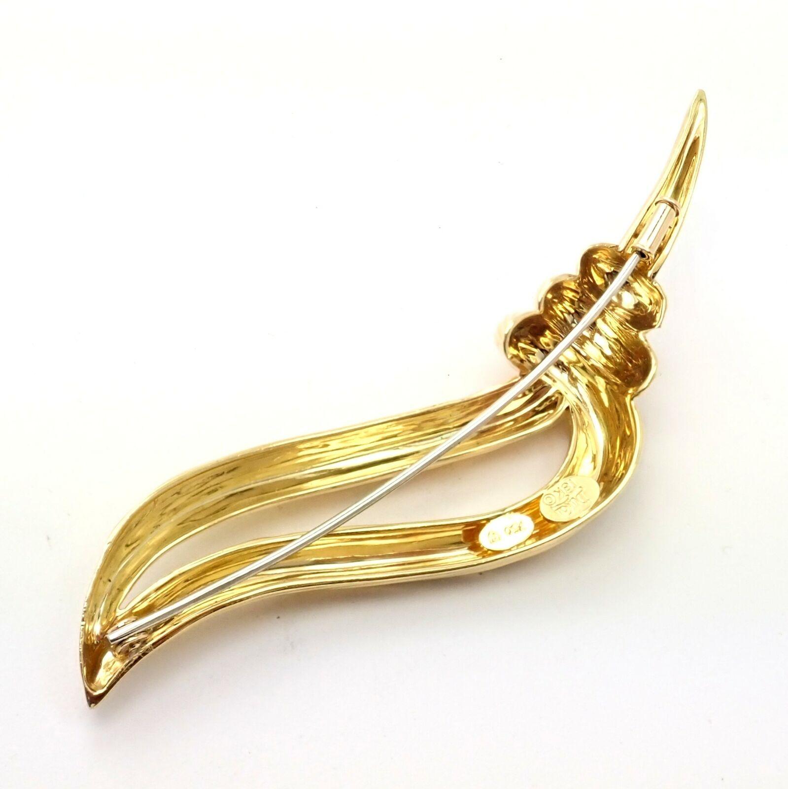 Women's or Men's Henry Dunay Olympic Torch Yellow Gold Pin Brooch For Sale