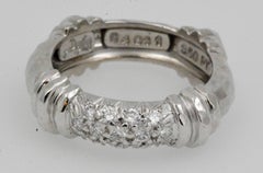 Henry Dunay Platinum .30 Carat Pave Diamond Ring