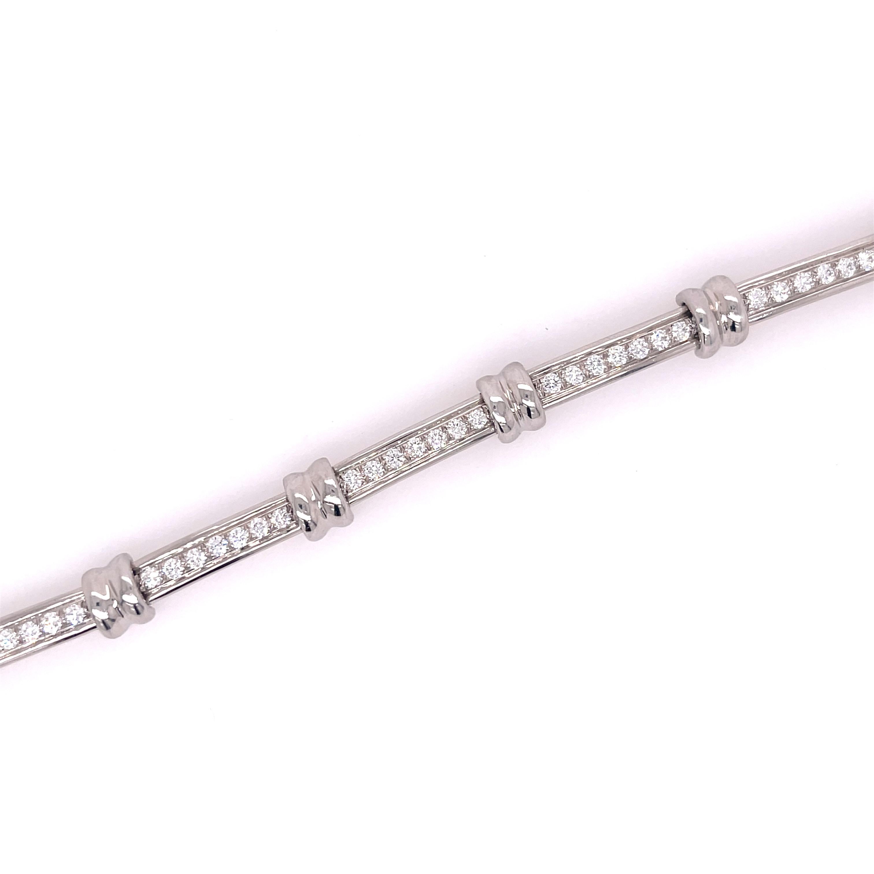 Modern Henry Dunay Platinum Diamond Bracelet For Sale