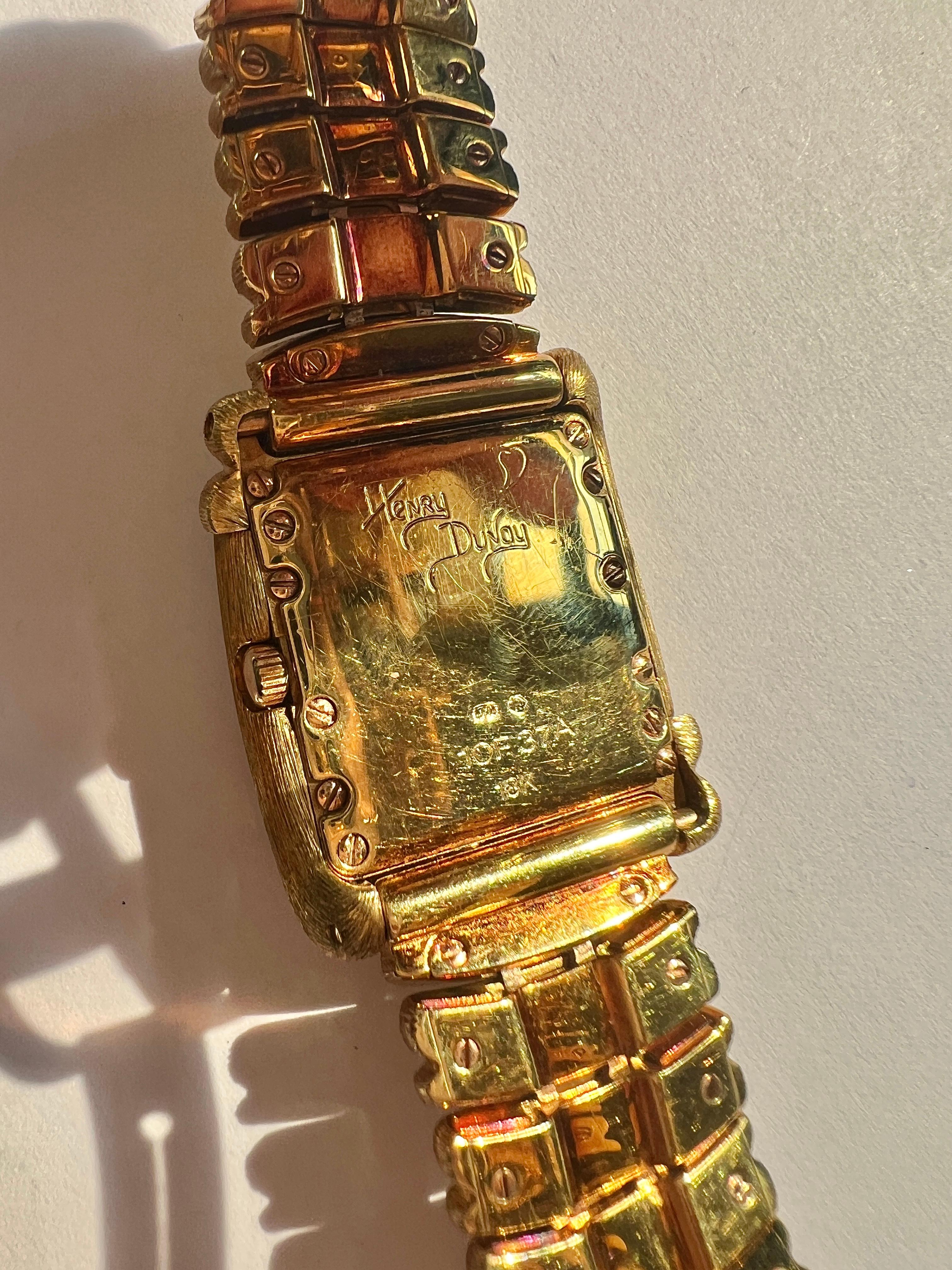 Orologio con diamanti in oro 18k di Henry Dunay 