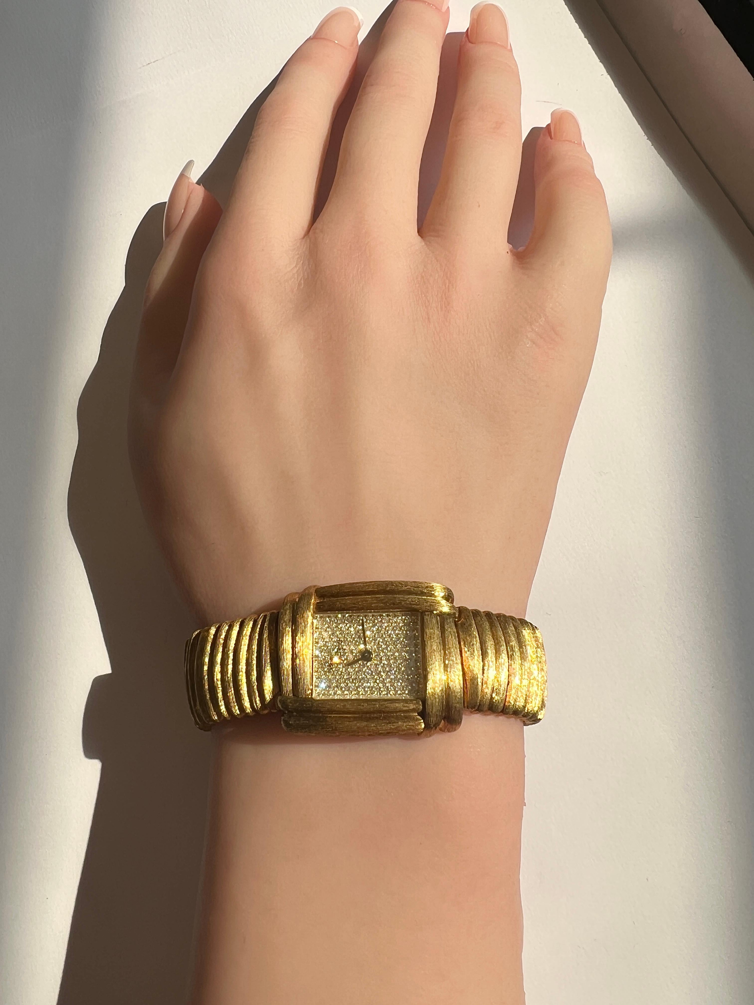 Orologio con diamanti in oro 18k di Henry Dunay 