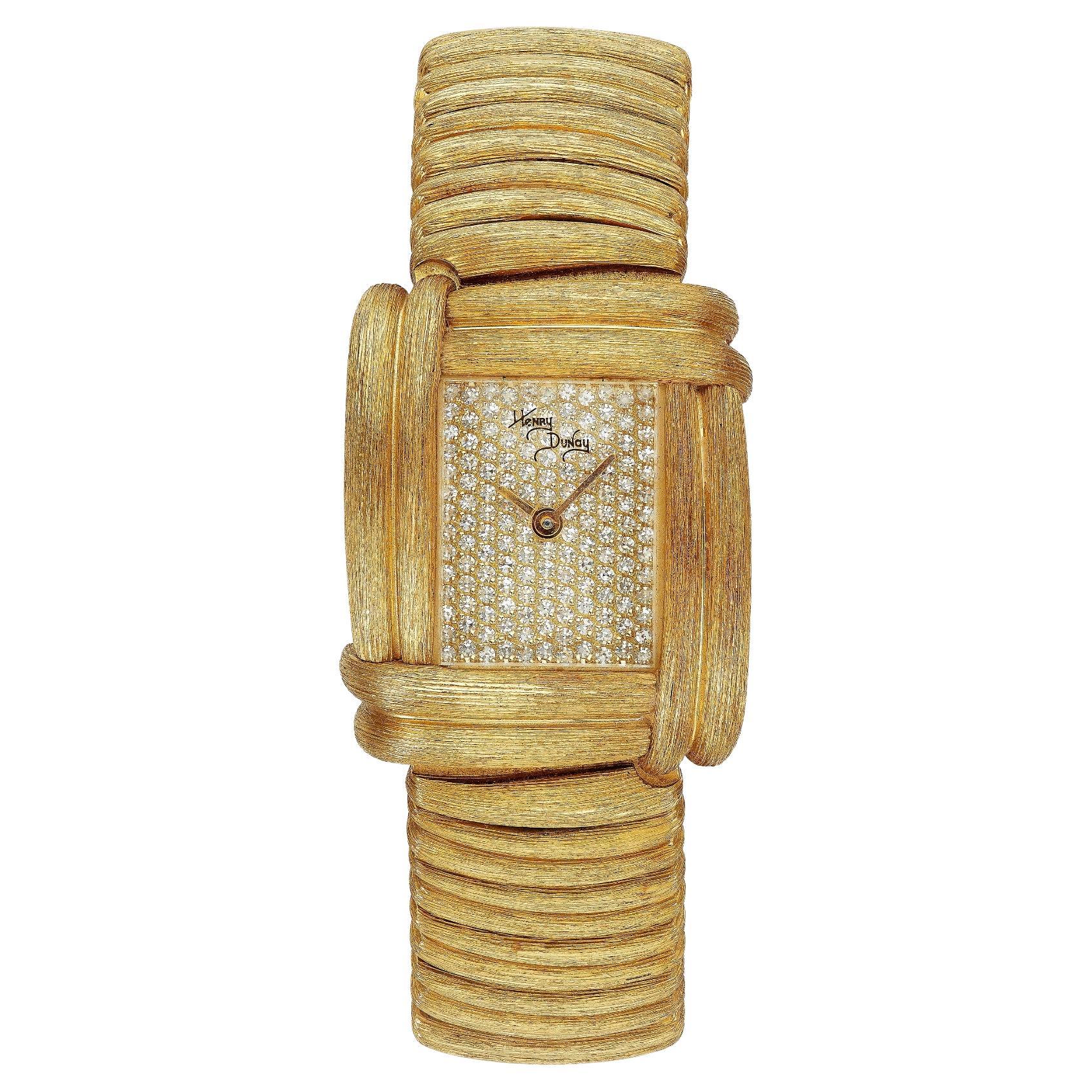 Henry Dunay 'SABI' 18k Gold Diamond Watch
