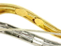 Henry Dunay Sabi 18k Gold & Platinum Organic Leaf Wrap Style Heavy Pin Brooch