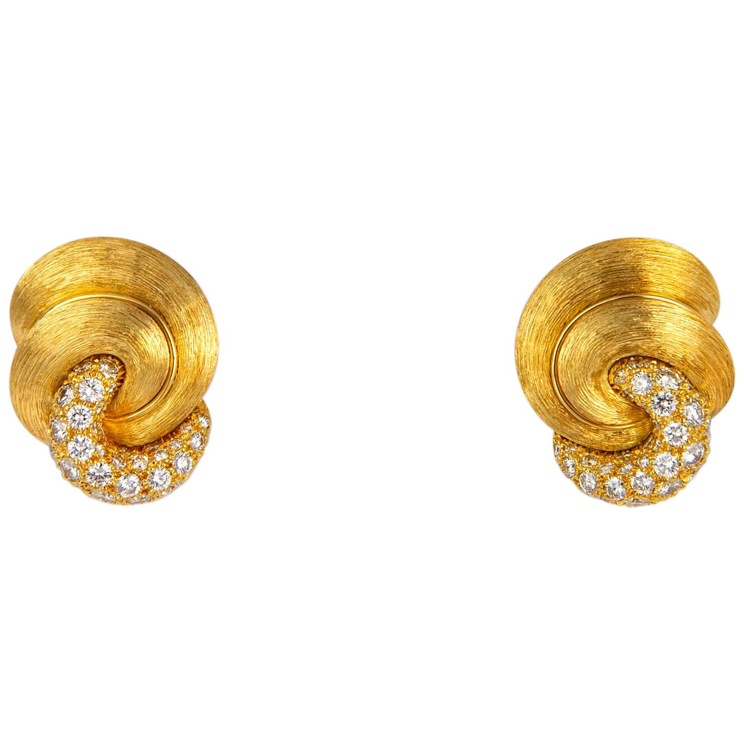 Henry Dunay Sabi Collection Diamond Earrings
