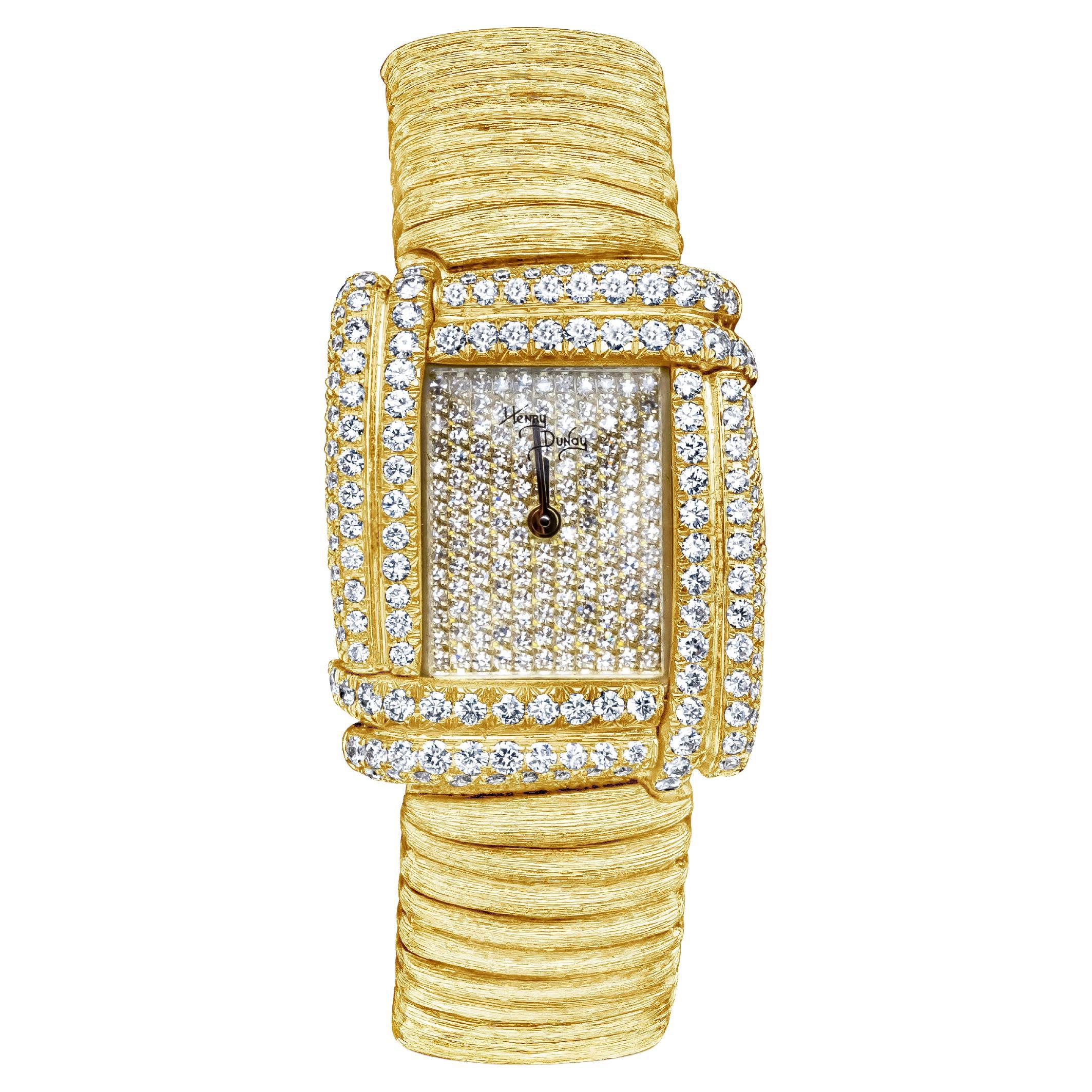 Henry Dunay "SABI" Diamond and Gold Watch For Sale