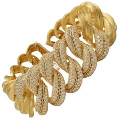 Henry Dunay 'Sabi' Gold and Diamond Pave Bracelet