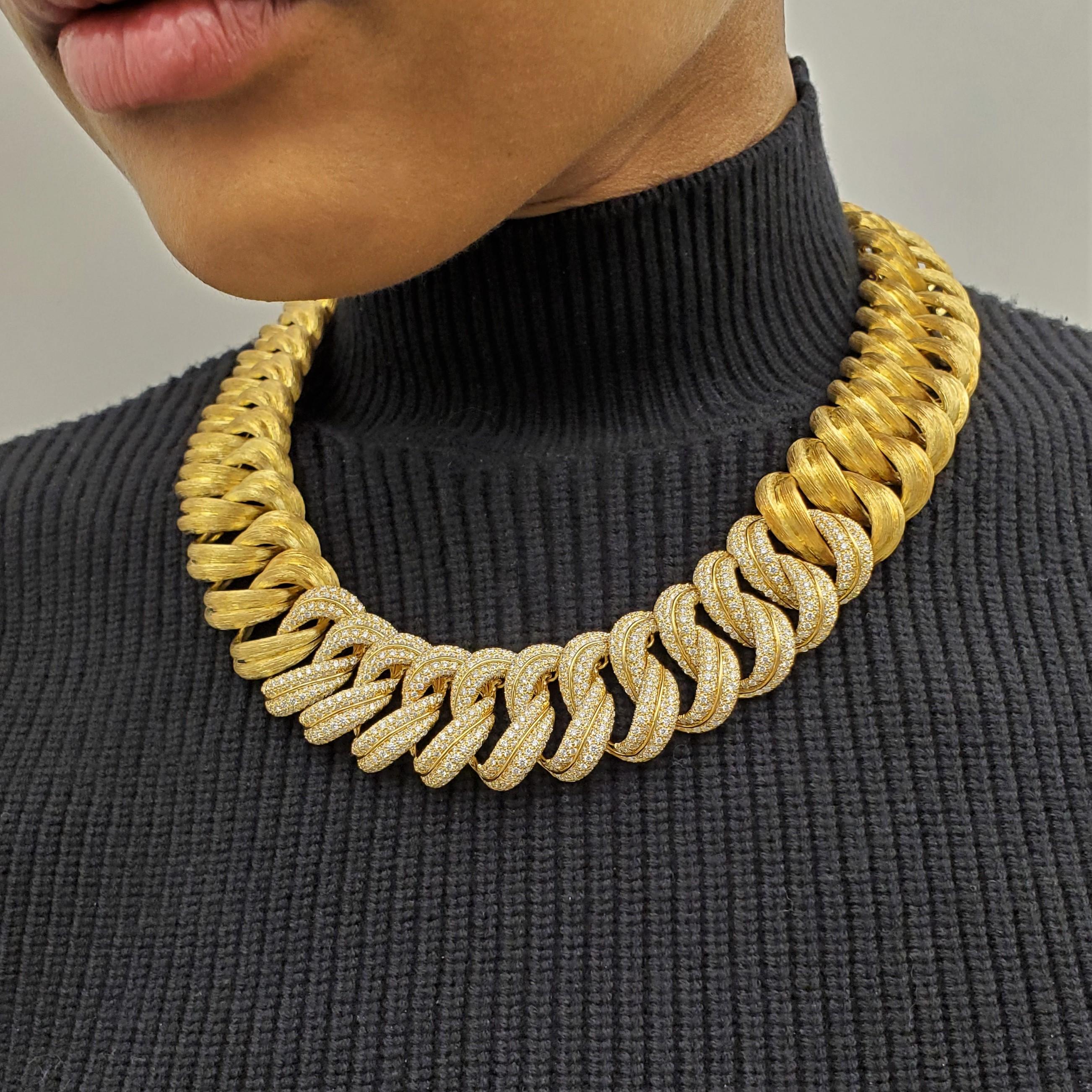 Henry Dunay 'Sabi' Gold and Diamond Pave Necklace 1