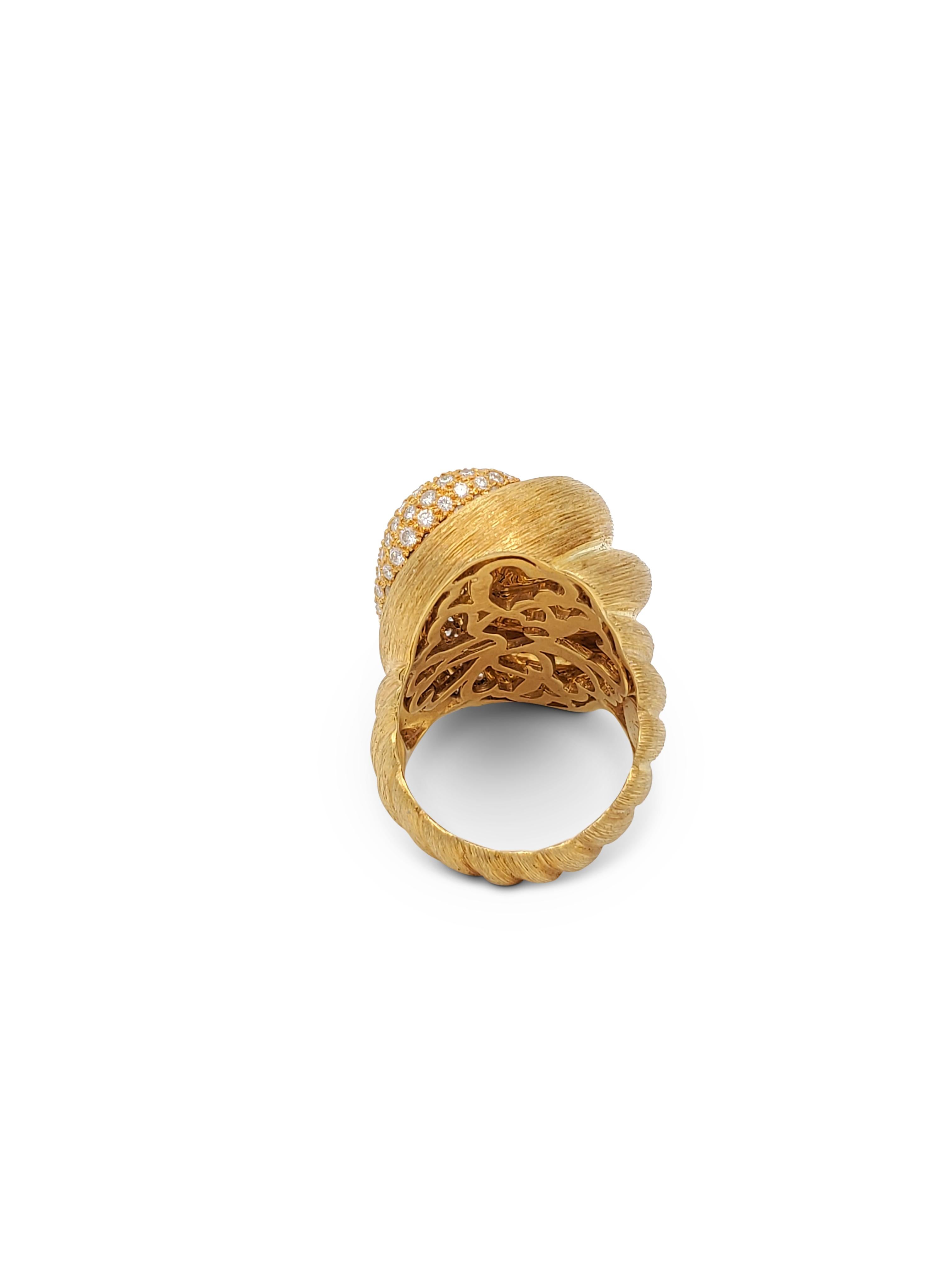 Women's Henry Dunay 'Sabi' Gold and Diamond Pave Ring