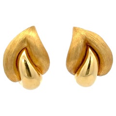 Henry Dunay Sabi Boucles d'oreilles flamme en or jaune 18 carats