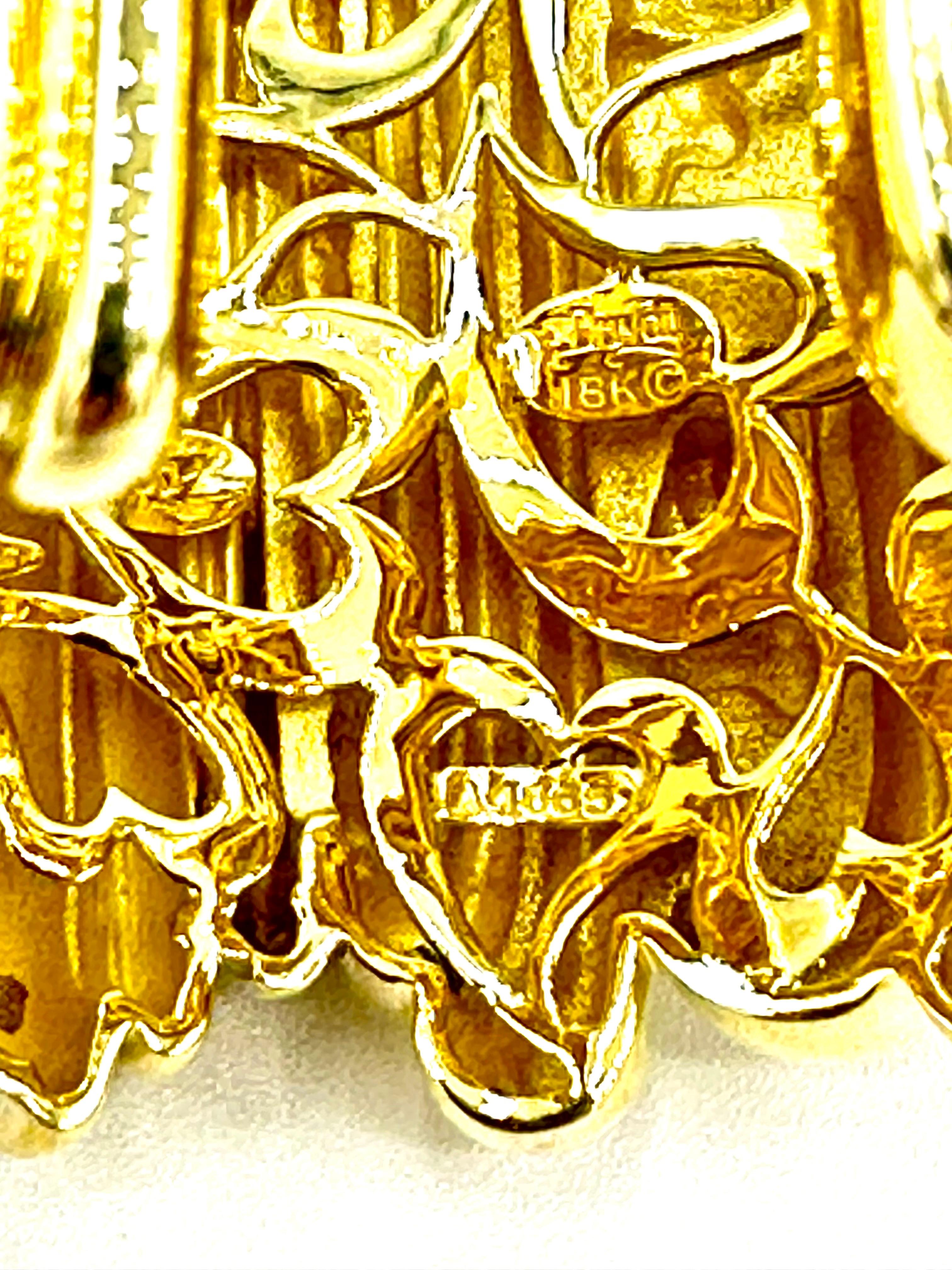 Henry Dunay, manchette à motif abstrait en or jaune massif 18 carats en vente 1
