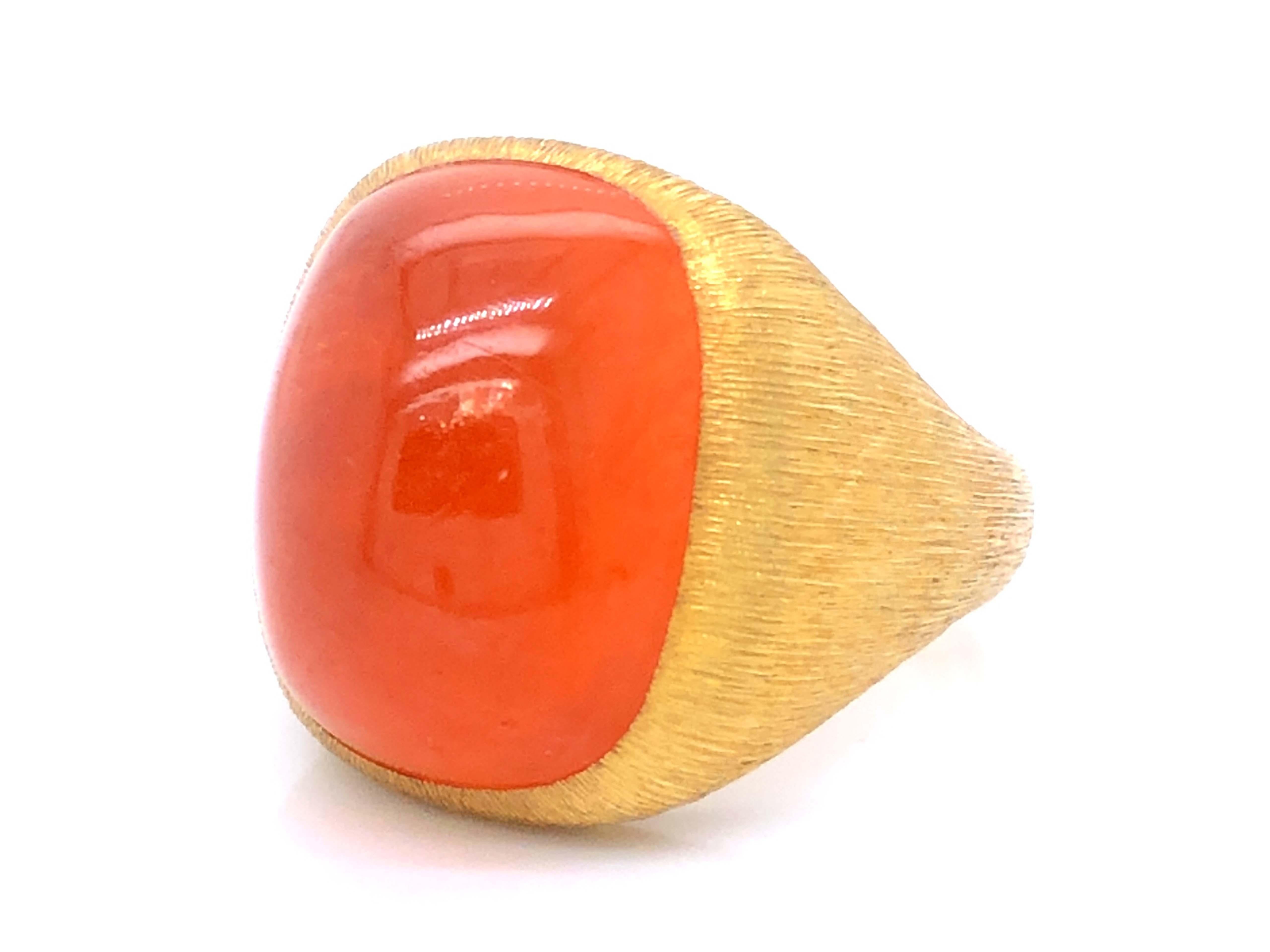 Sugarloaf Cabochon Henry Dunay Sugerloaf Citrine Mens Ring in 18k Yellow Gold