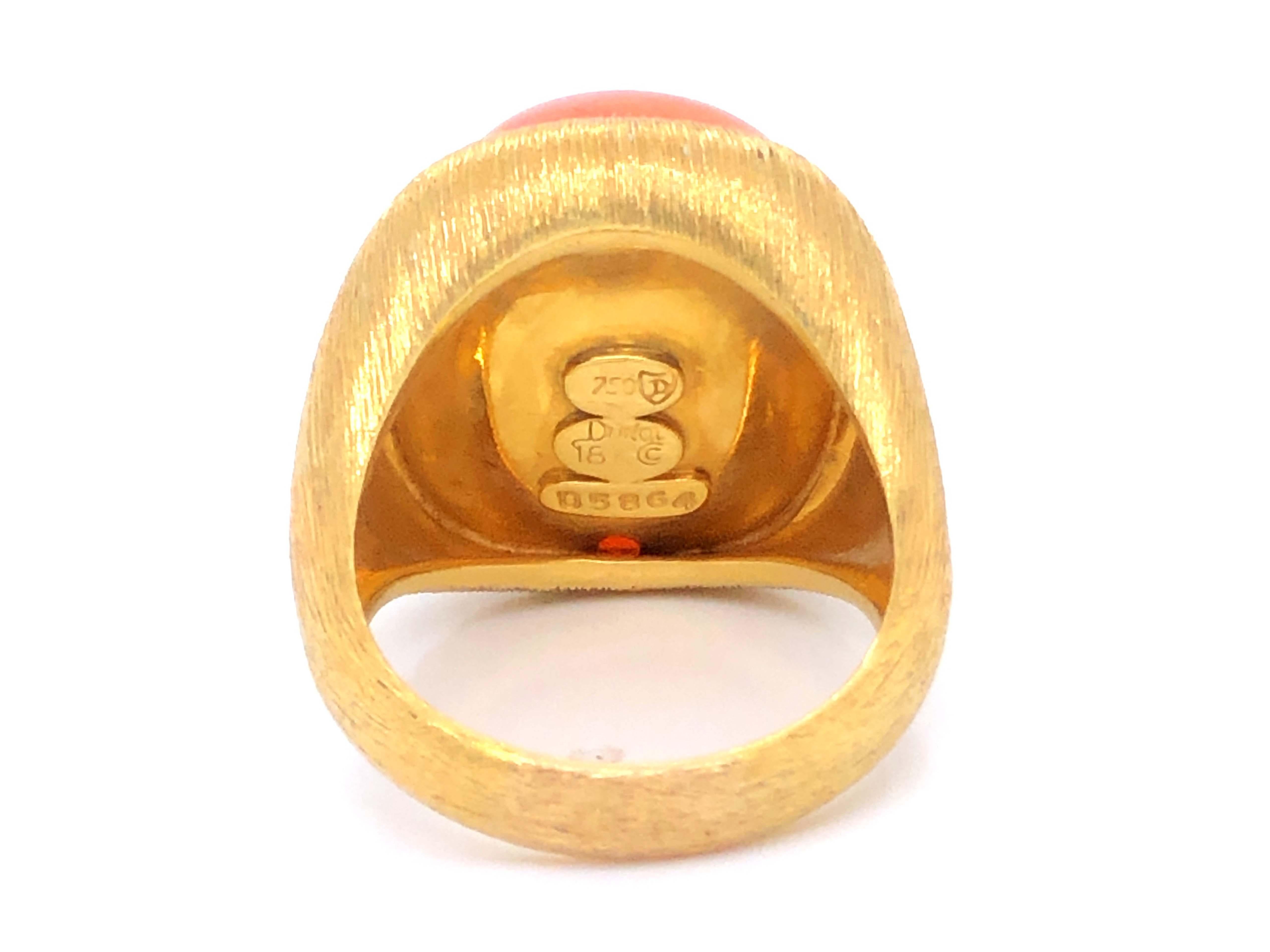 Henry Dunay Sugerloaf Citrine Mens Ring in 18k Yellow Gold 1