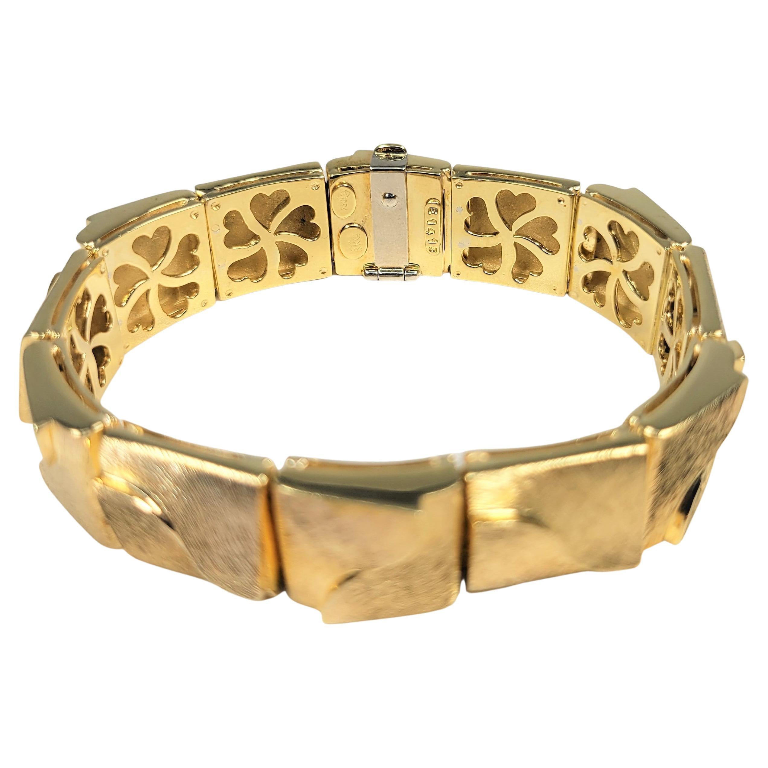 Henry Dunay Textured Yellow Gold Bracelet