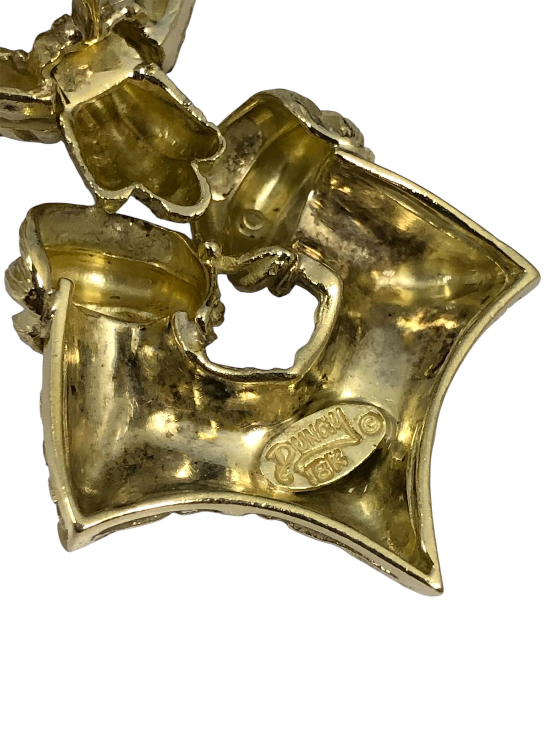 Henry Dunay Yellow Gold Large and Impressive Door Knocker Earrings in vendita 1