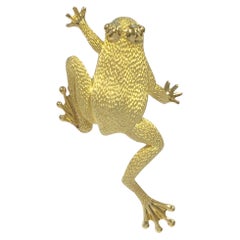 Broche de oro amarillo Henry Dunay Rana caprichosa grande
