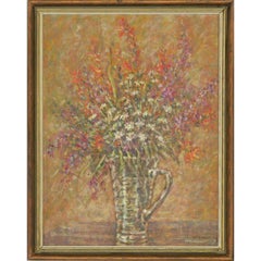 Henry E. Foster (1921-2010) - 1991 Olio, vaso di fiori