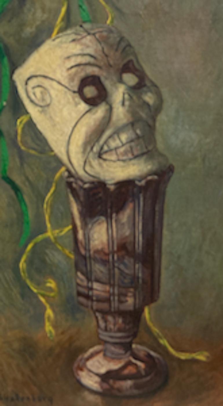 Henry Ernst Schnakenberg, (Bodegón con Scull) - Painting de Henry Schnakenberg