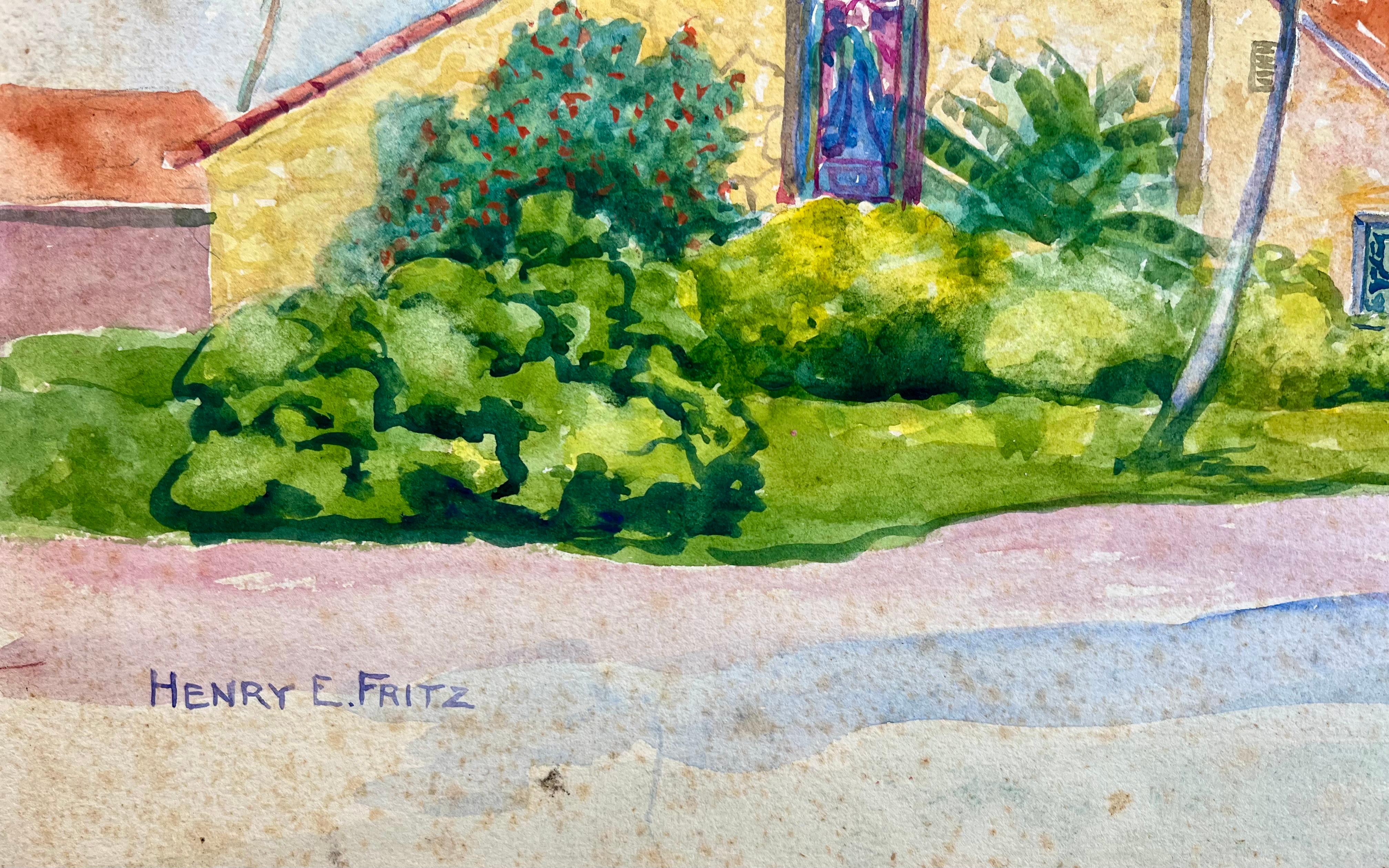 St. Augustine-Kathedrale, Florida – Painting von Henry Eugene Fritz