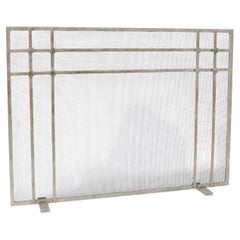 Henry Fireplace Screen in Aged Silver