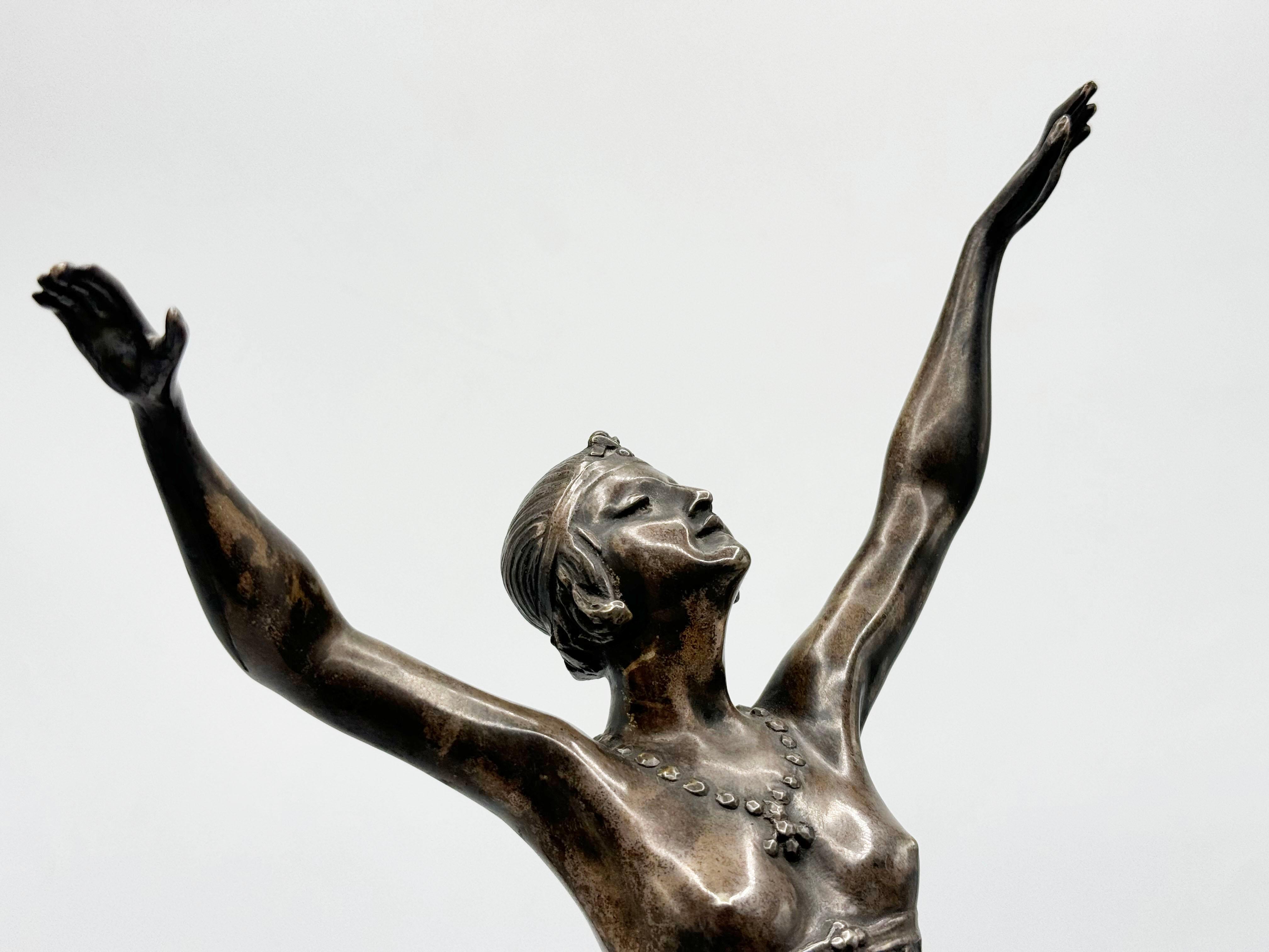Bronzo Henry Fugère (1872-1944) Danza egiziana in bronzo, firma H. Fugère sulla base in vendita