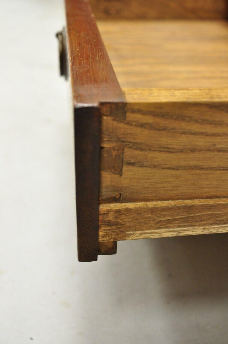 Henry Fuldner Sons Mahogany Leather Top Side End Table Canterbury