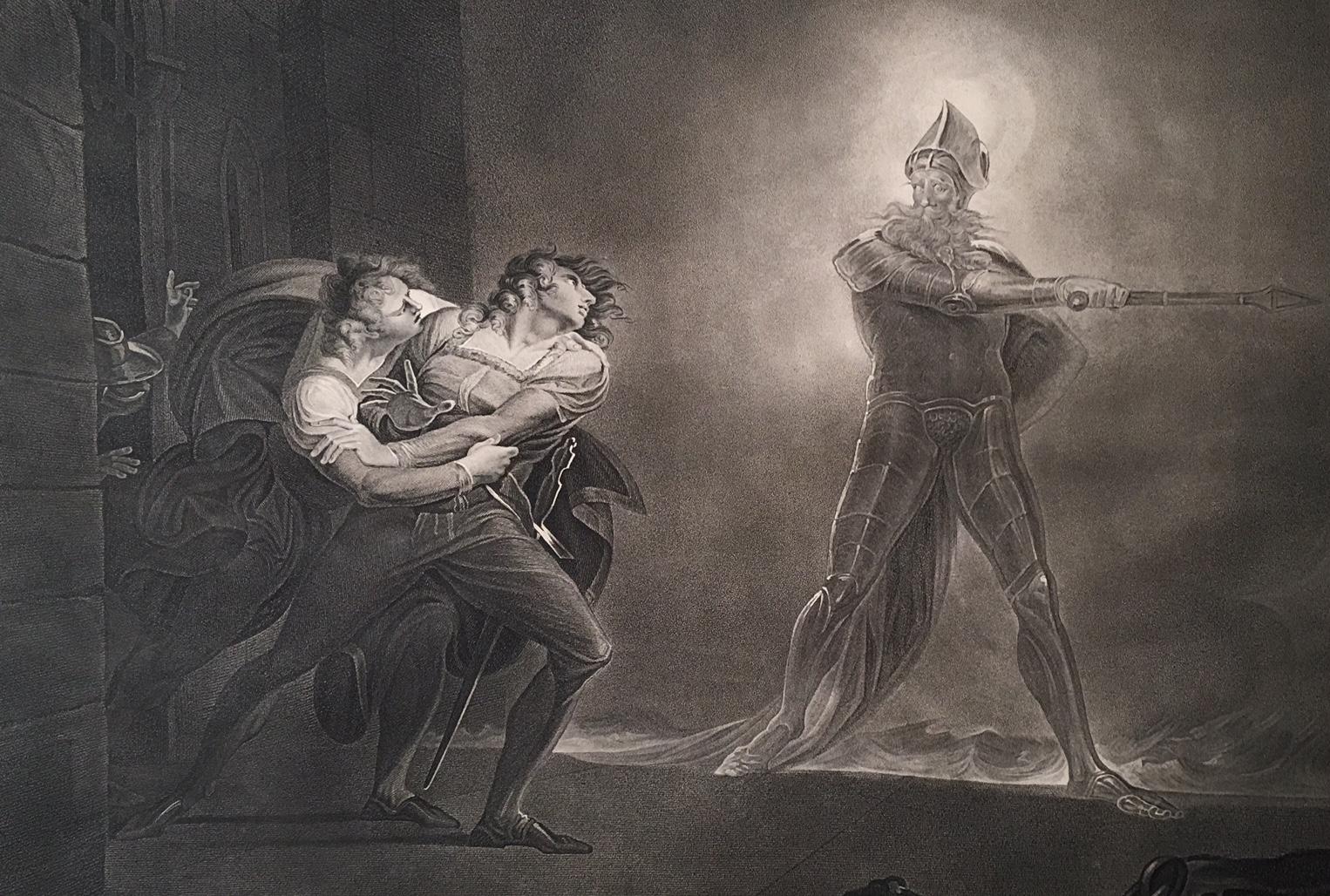 Henry Fuseli Figurative Print - Hamlet, Act I, Scene IV: Hamlet, Horatio, Marcellus, and the Ghost