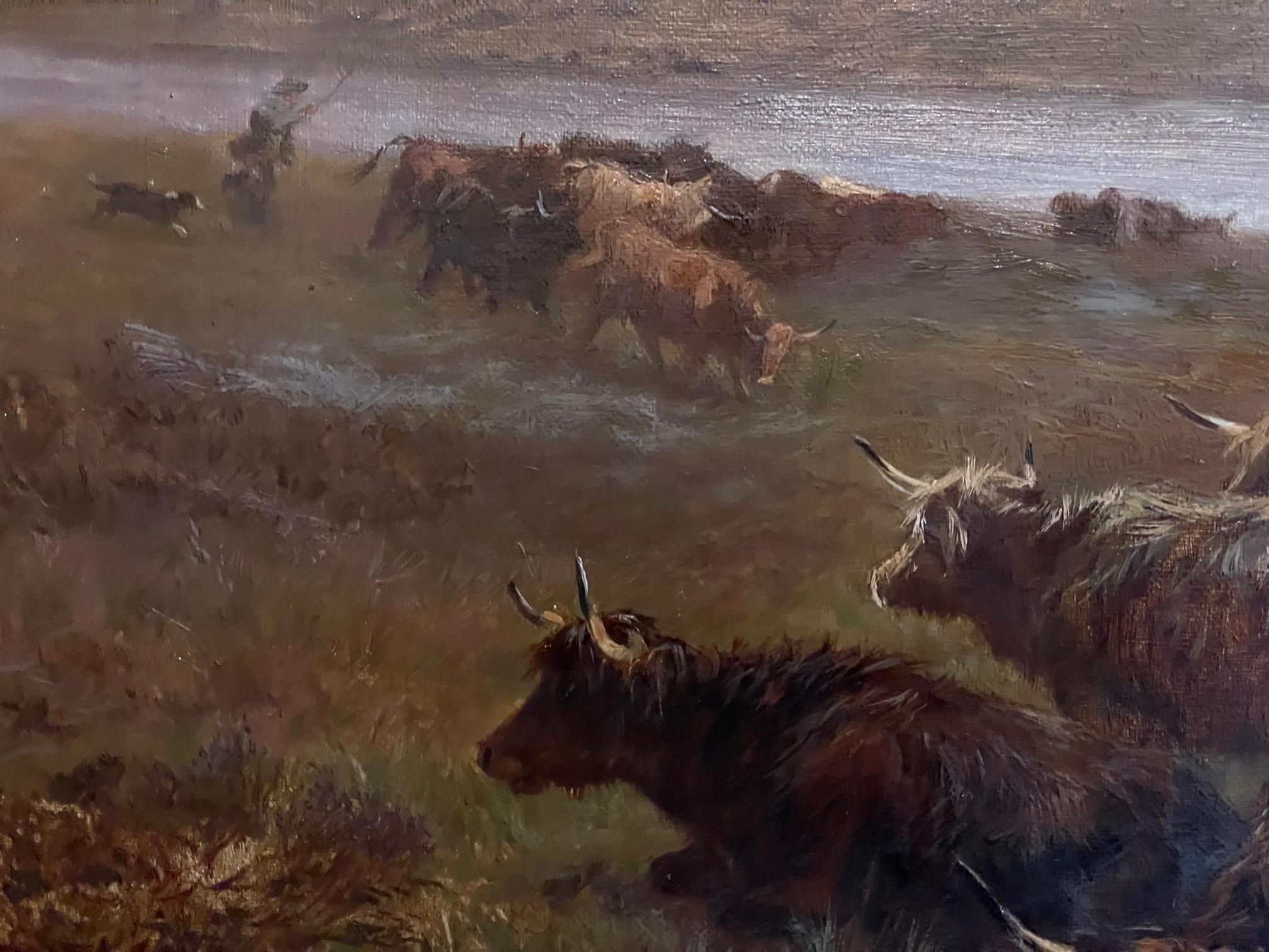 Known for his Highland landscape paintings, Garland was well regarded among his peers presenting work in the Royal Academy, Royal Society of British Artists, and British Institution.  Signed by the artist on the lower left corner, and dated 1876